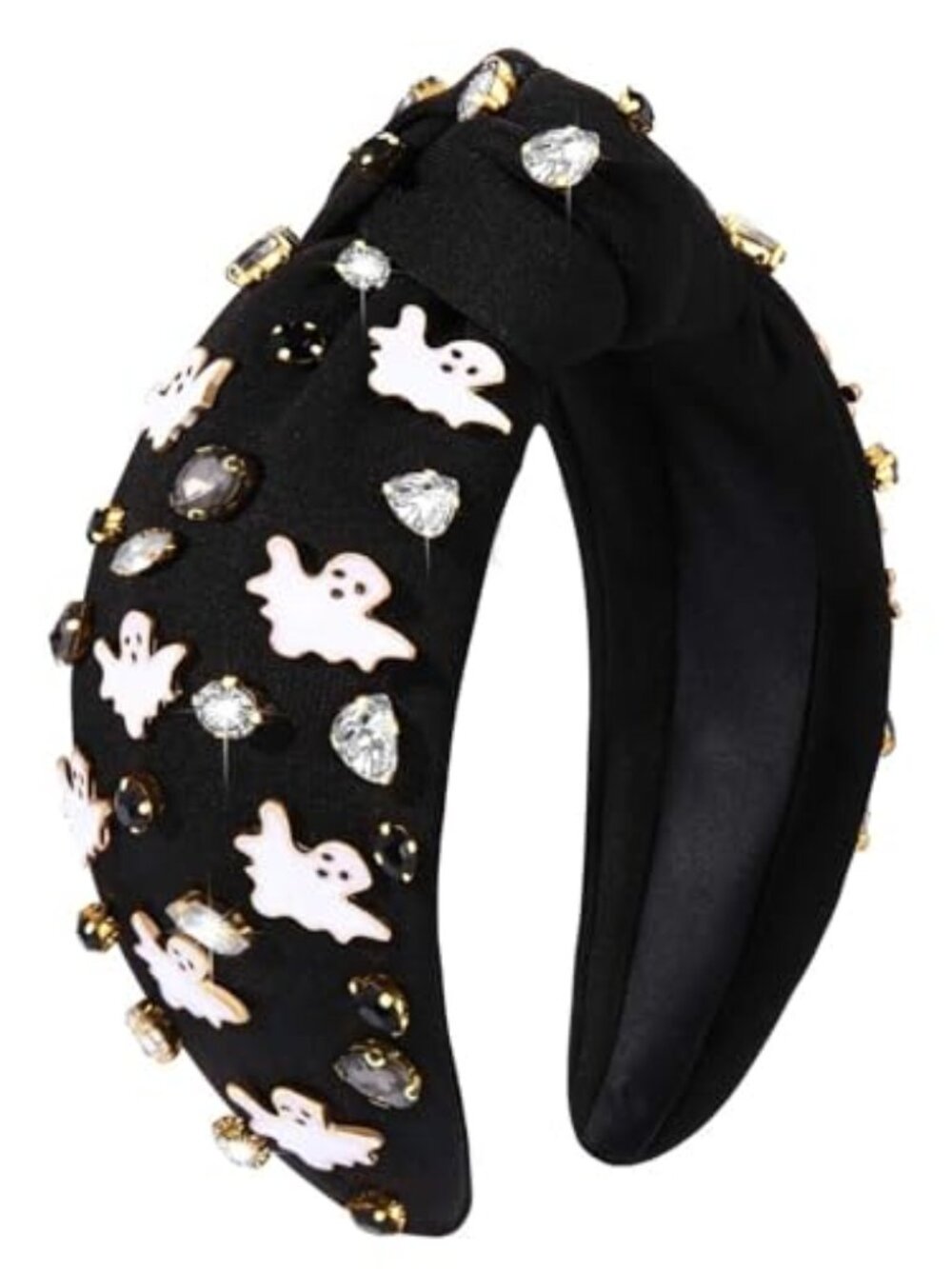 Halloween Headband for Women Spooky Pumpkin Spider Ghost Headband Jeweled